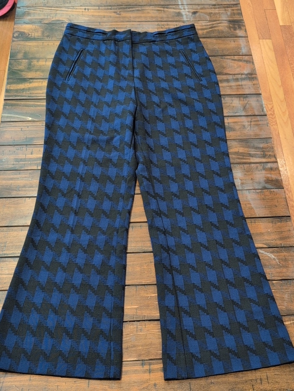 Anthropologie Wiley Windowpane Boot Cut Trousers - Picture 3 of 9